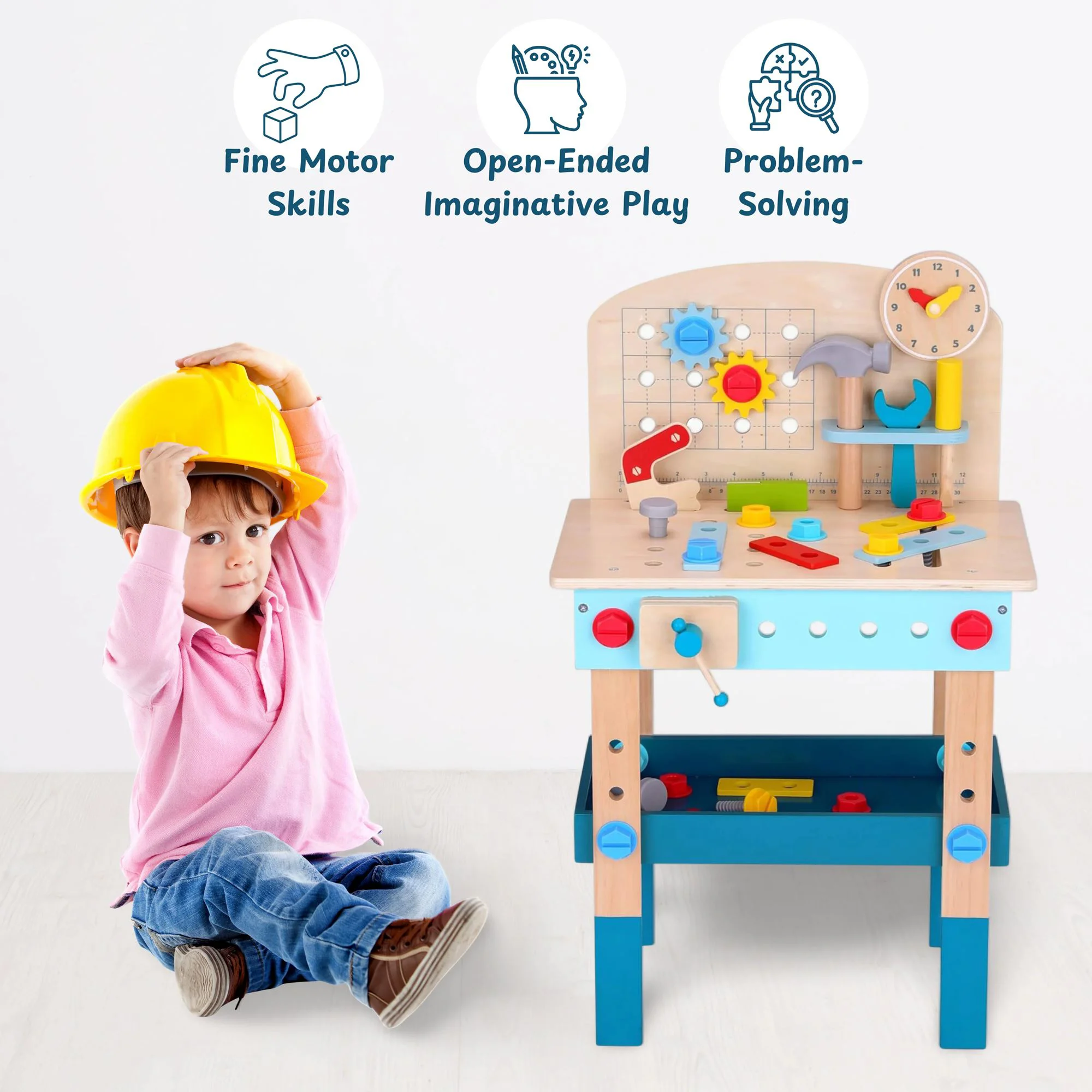 Setul de lemn Tooky Toy Atelier de instrumente foto