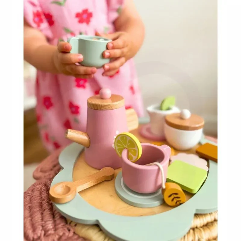 Set din lemn Tooky Toy Ceai de dupa-amiaza foto