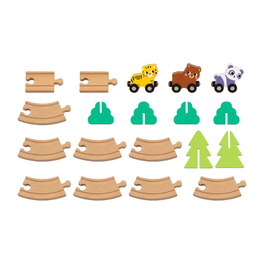 Set de joaca Tooky Toy Tren Animale cu prindere magnetica foto