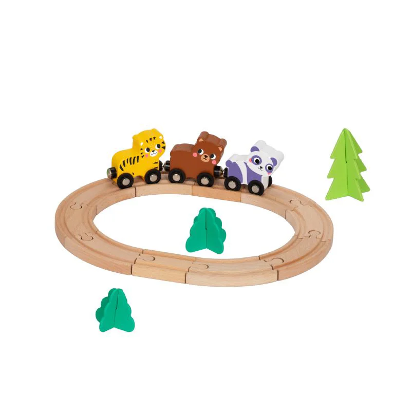Set de joaca Tooky Toy Tren Animale cu prindere magnetica foto