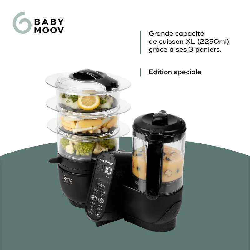 Robot multifunctional 5 in 1 Babymoov Nutribaby (+) XL Mineral Black foto