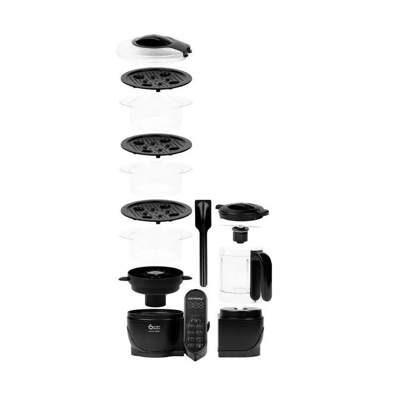 Robot multifunctional 5 in 1 Babymoov Nutribaby (+) XL Mineral Black foto