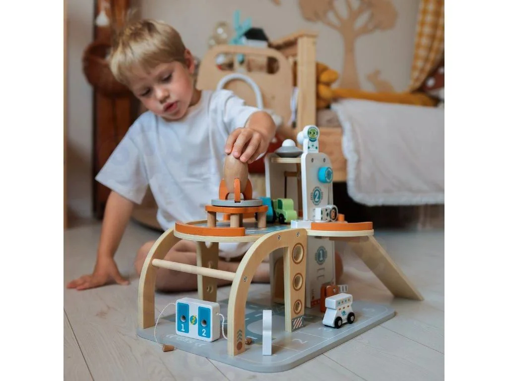 Деревянный игровой набор Tooky Toy «Космическая станция» foto