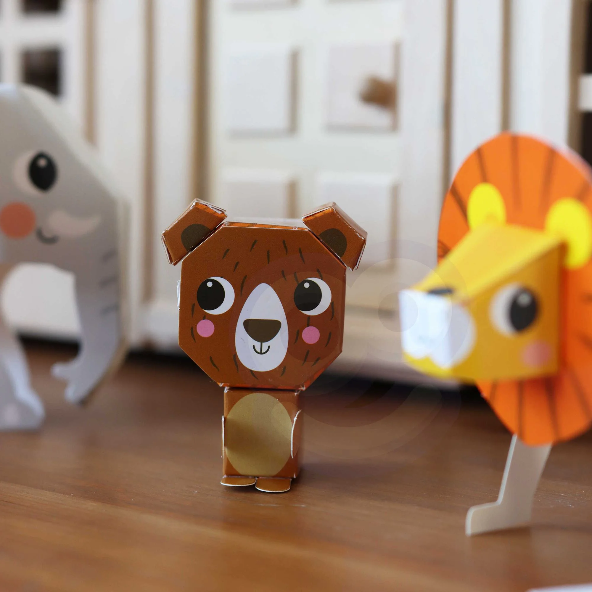 Set 3D origami Tooky Toy Animale salbatice, 10 modele foto