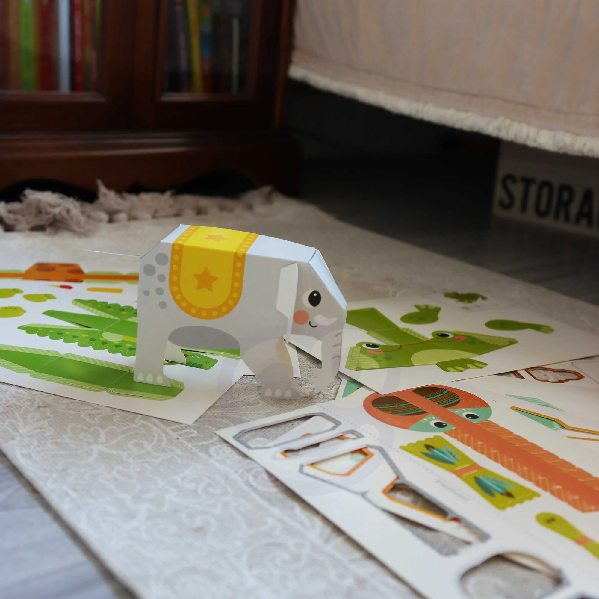 Set 3D origami Tooky Toy Animale salbatice, 10 modele foto