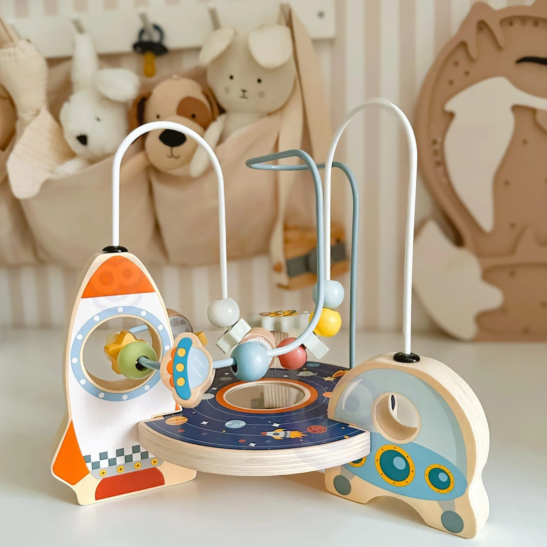 Деревянный лабиринт Tooky Toy «Ракета» foto