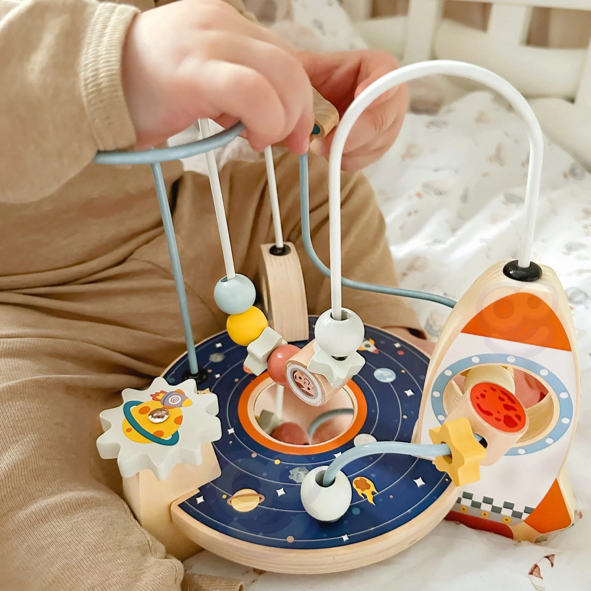Деревянный лабиринт Tooky Toy «Ракета» foto