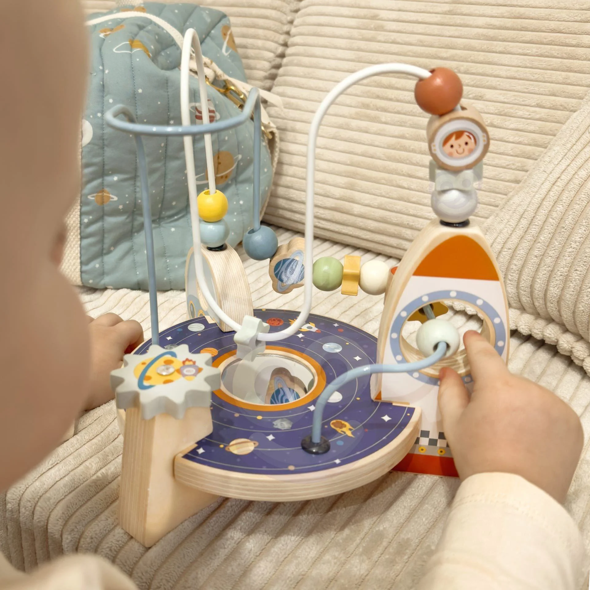 Деревянный лабиринт Tooky Toy «Ракета» foto