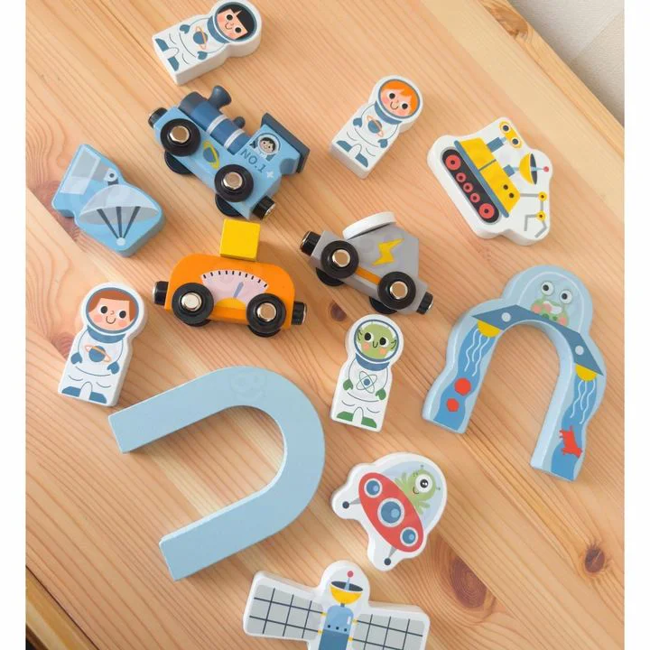 Деревянная железная дорога Tooky Toy «Космическая станция» foto