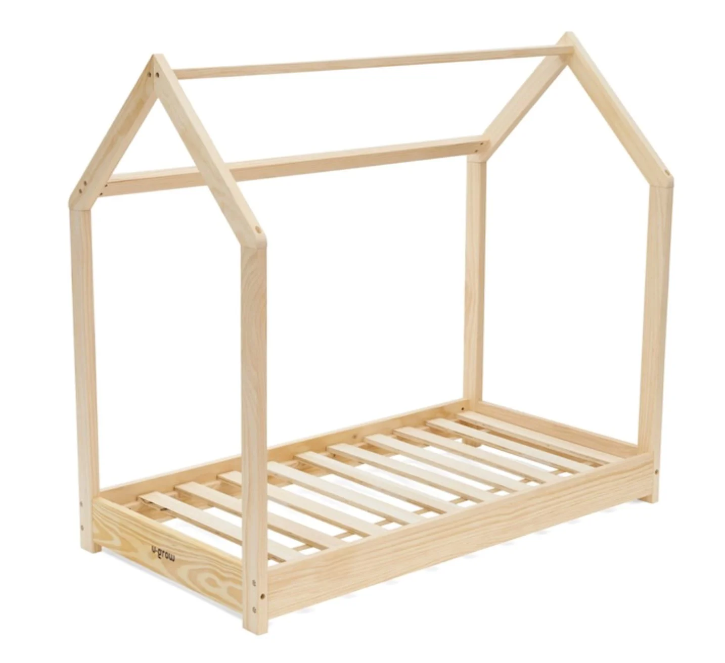 Pat pentru copii U-grow in forma de casa, 140 х 70 cm foto