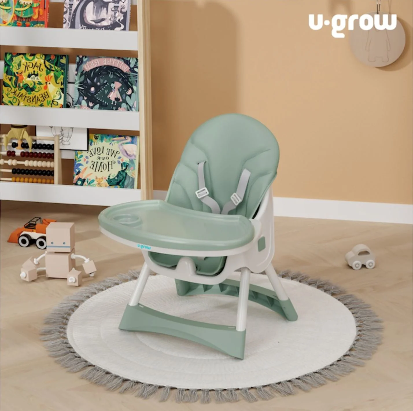 Scaun de masa 2 in 1 U-grow, Verde foto
