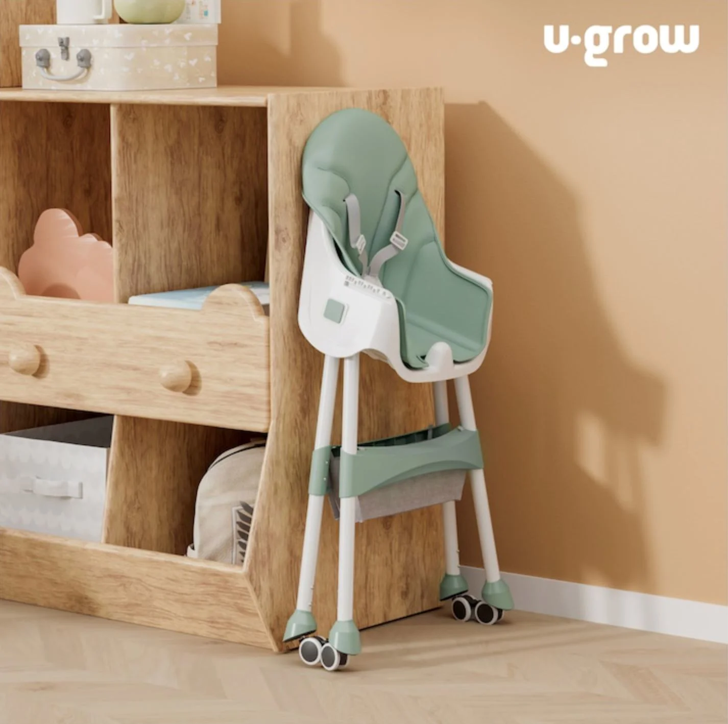 Scaun de masa 2 in 1 U-grow, Verde foto