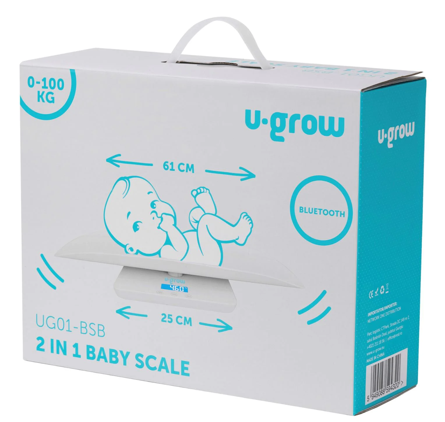 Cantar 2 in 1 U-grow pentru bebelusi, cu functie Bluetooth foto