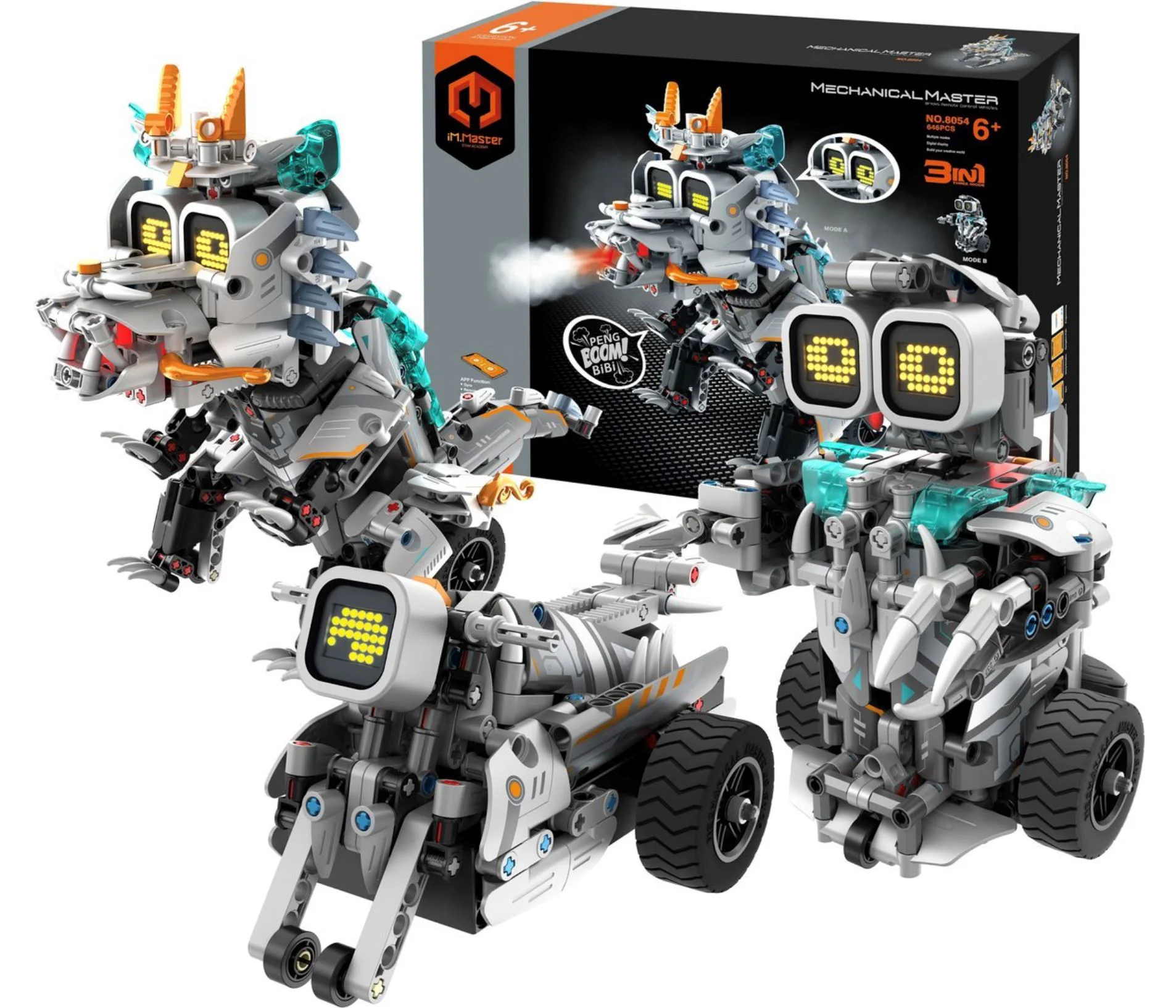 Set de constructie 3 in 1 cu telecomanda iM Master Dragonul, 408 el. foto