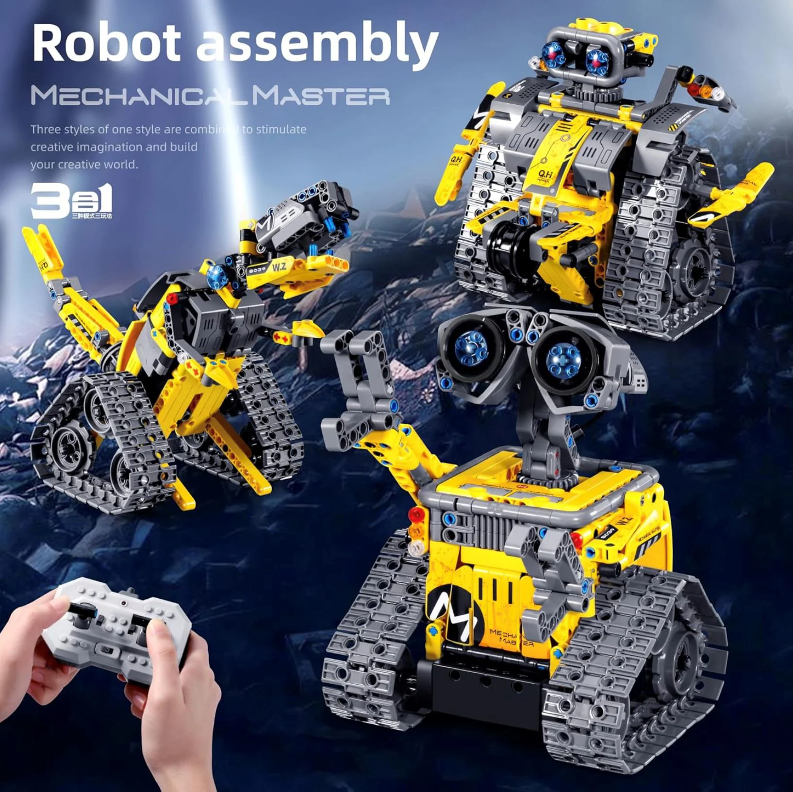Set de constructie 3 in 1 iM Master Robot Wall-E,cu telecomanda, 434 el. foto