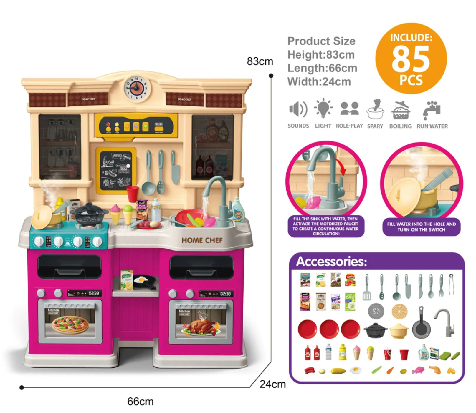 Интерактивная игровая кухня Essa Toys Вкусные фантазии foto