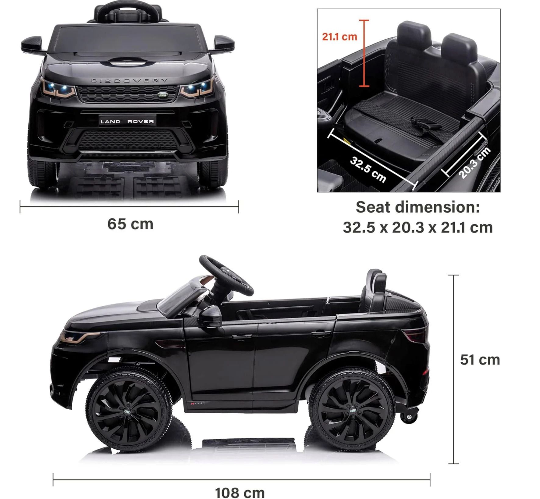 Masinuta electrica Kids car LAND ROVER DISCOVERY, Negru foto