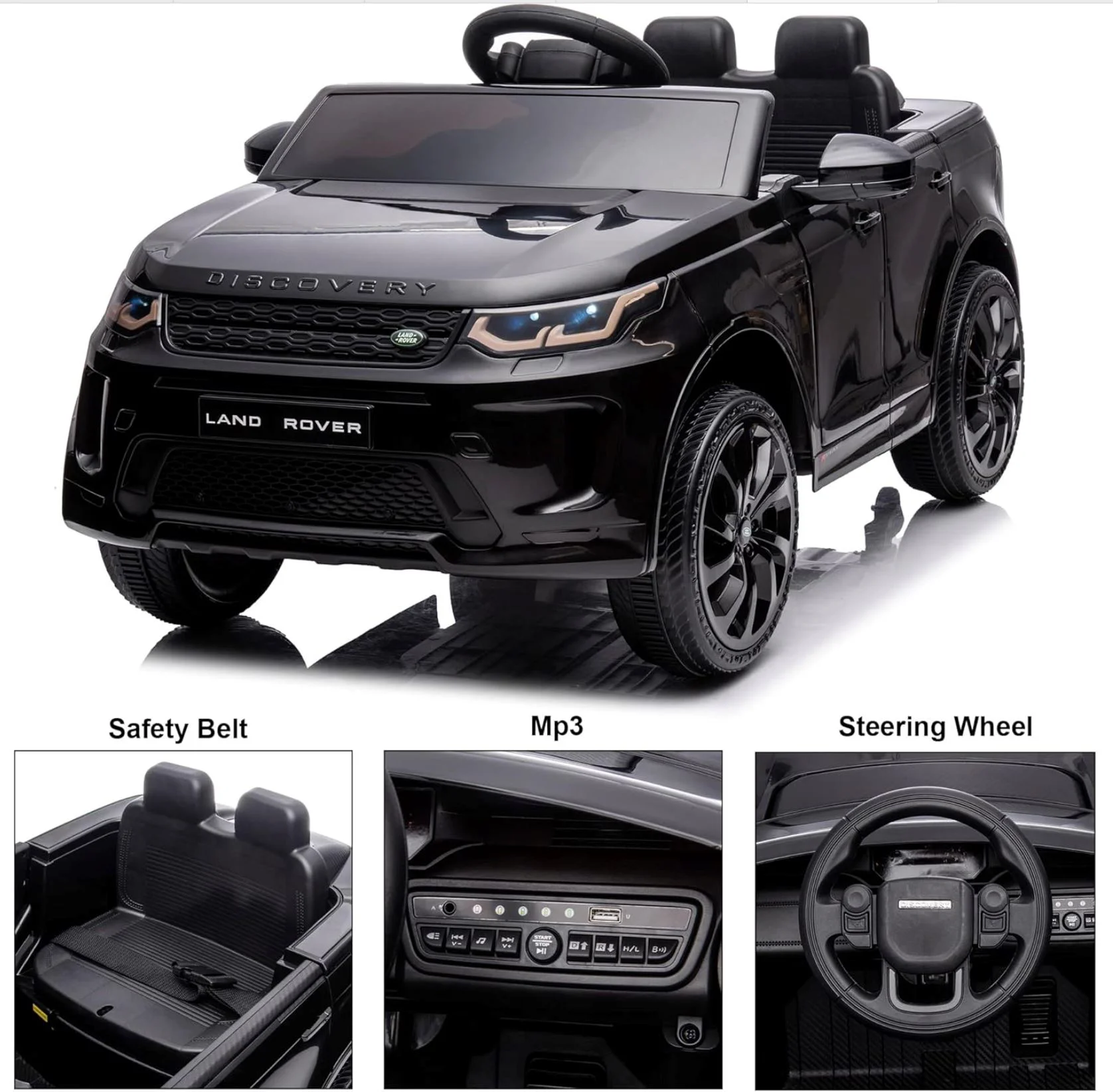 Masinuta electrica Kids car LAND ROVER DISCOVERY, Negru foto