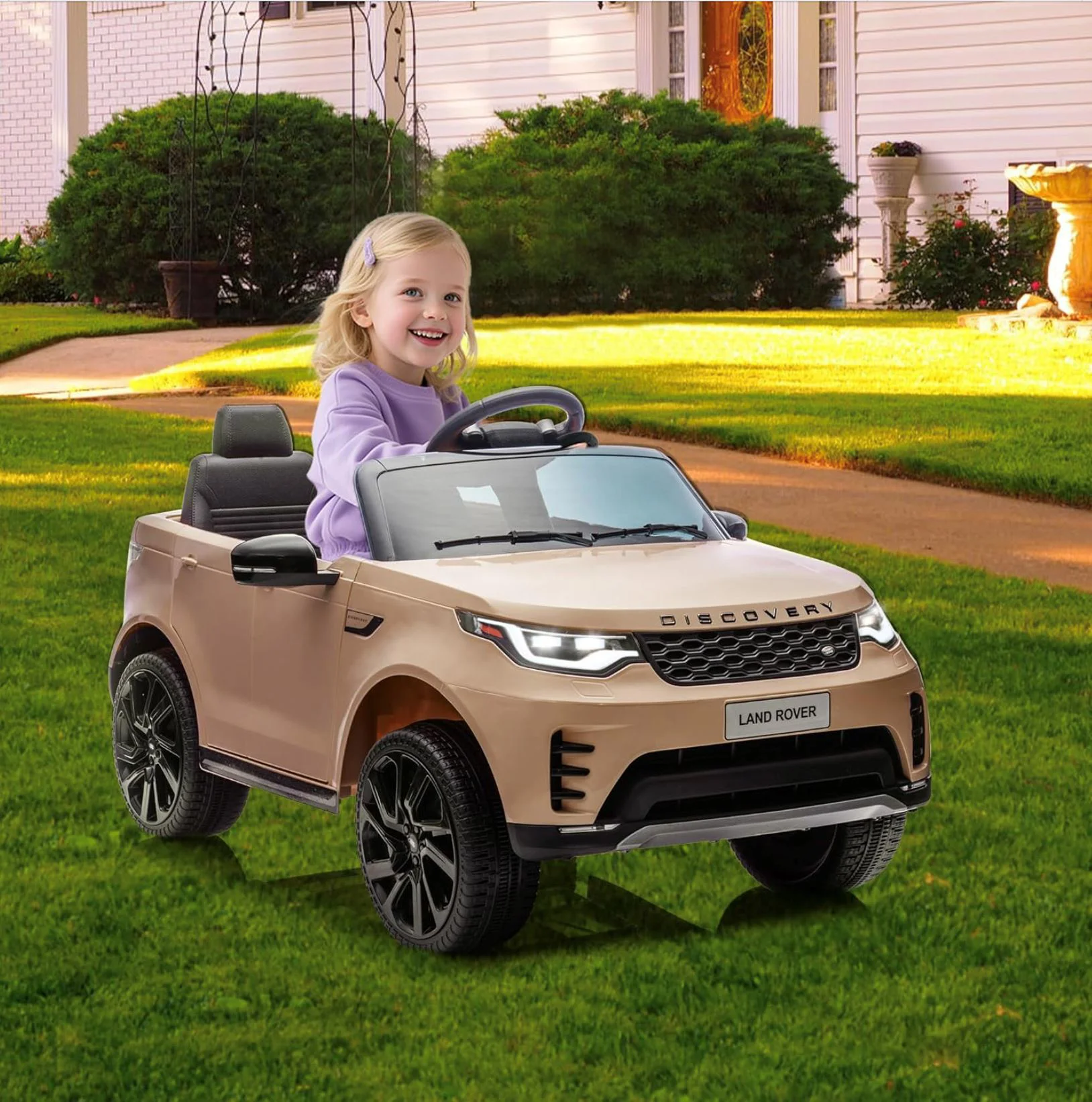 Masinuta electrica Kids car LAND ROVER DISCOVERY, 12V4.5AH, Auriu foto