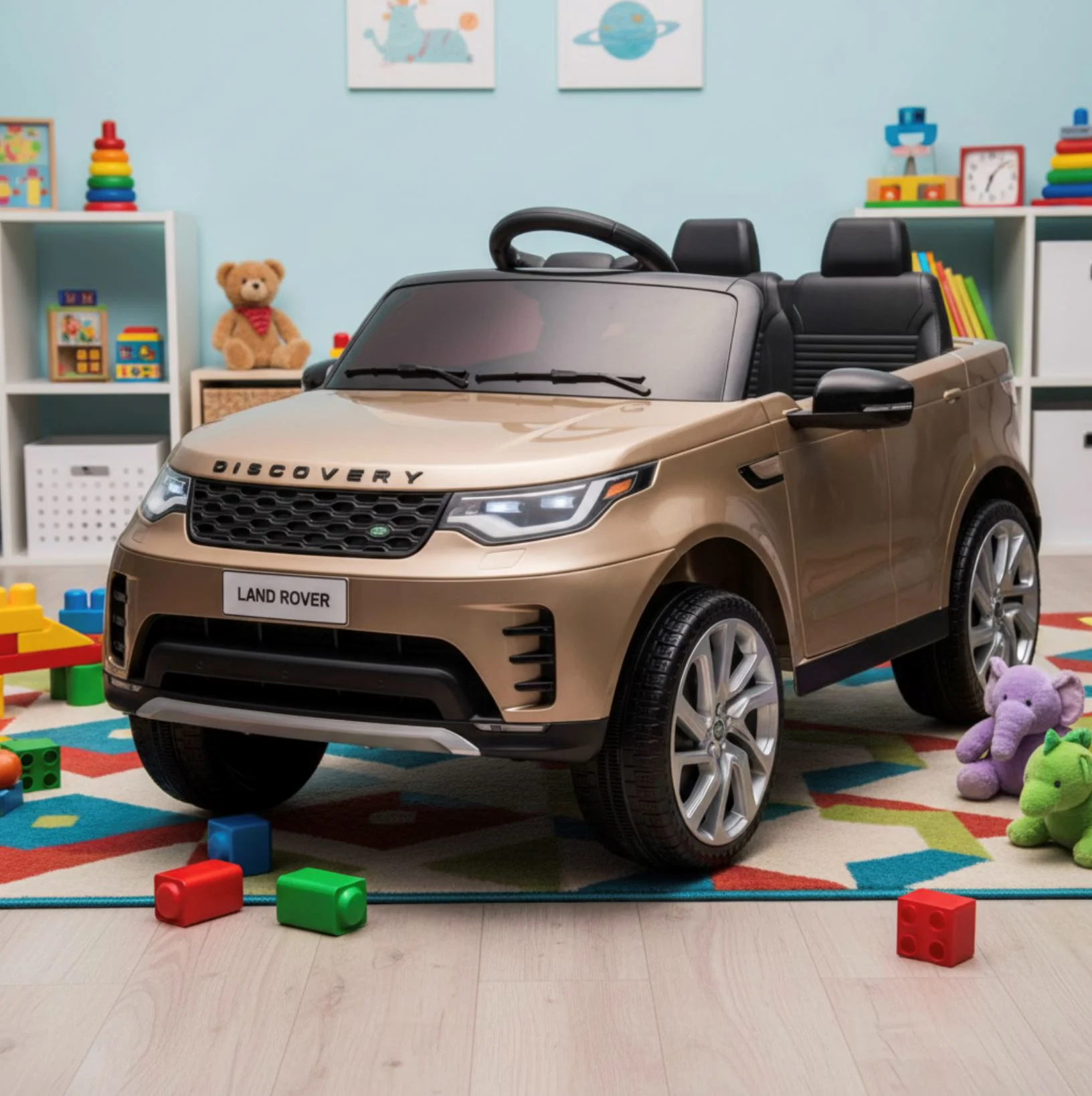 Masinuta electrica Kids car LAND ROVER DISCOVERY, 12V4.5AH, Auriu foto