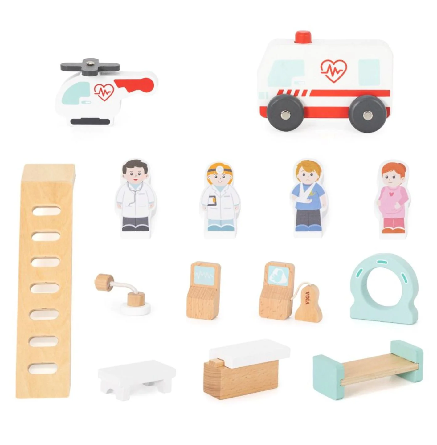 Деревянный игровой набор Viga Toys Больница foto