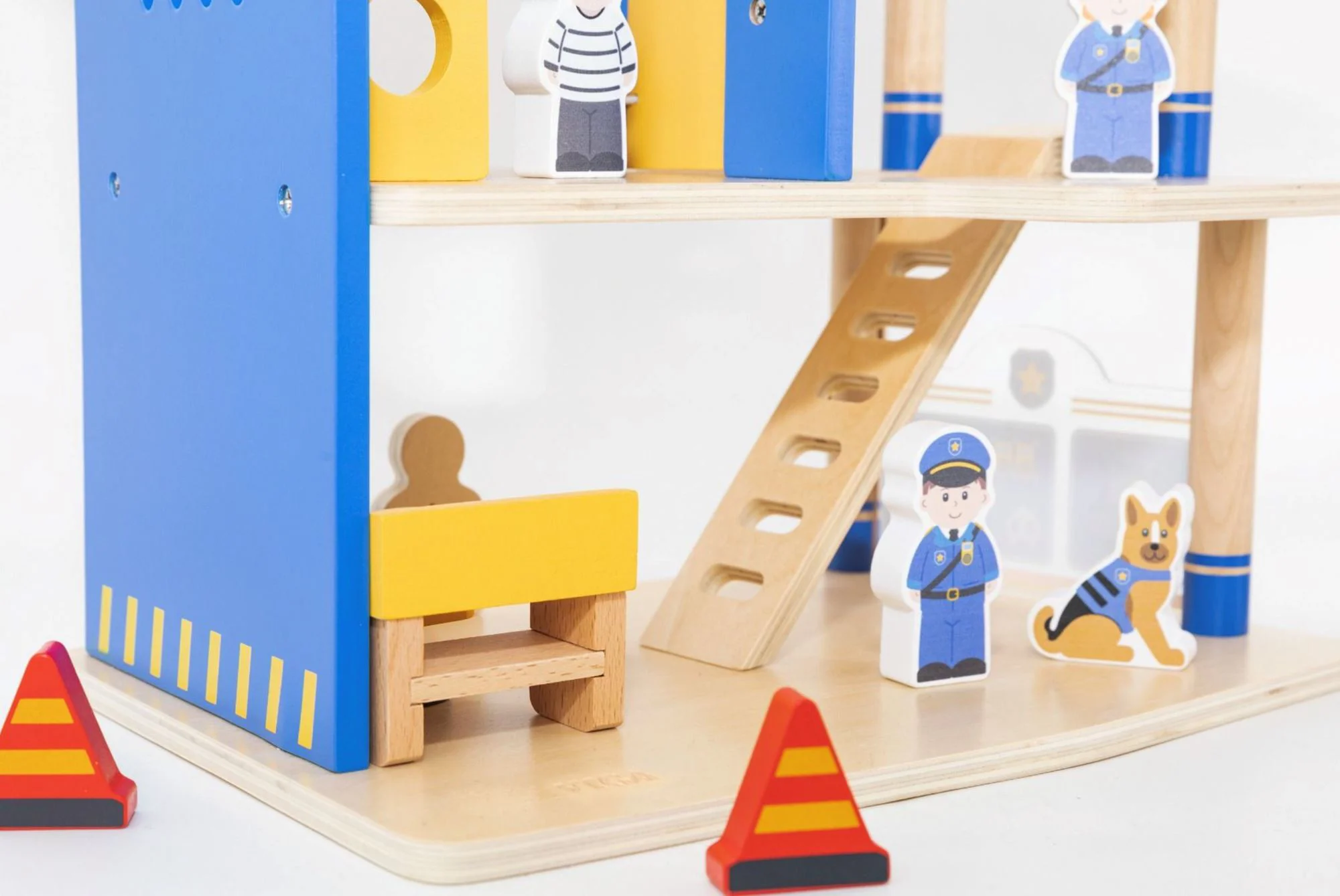 Set de joaca din lemn Viga Toys Sector de politie foto