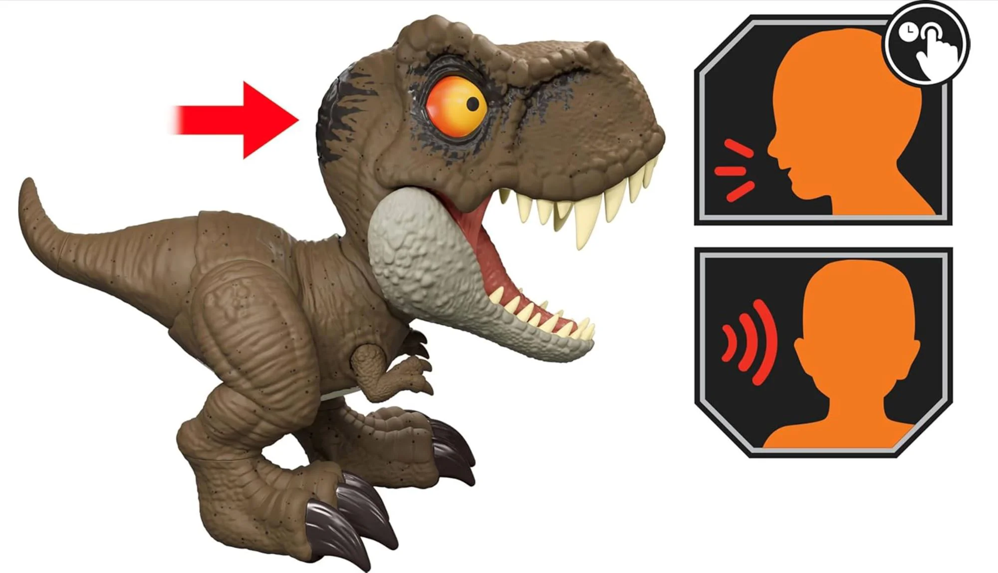 Jucarie interactiva Mattel Tiranosaur Rex, Lumea Jurasica foto
