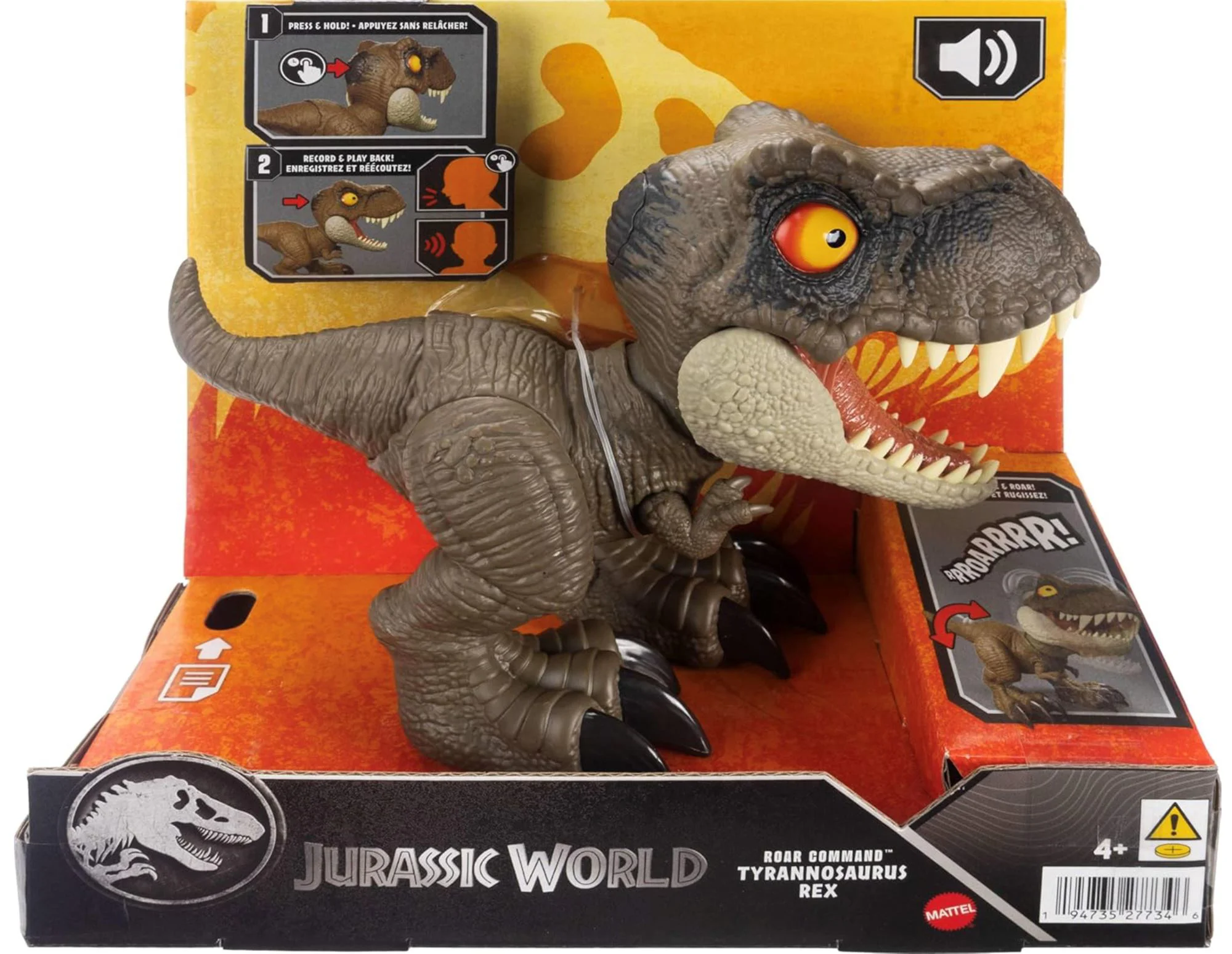 Jucarie interactiva Mattel Tiranosaur Rex, Lumea Jurasica foto