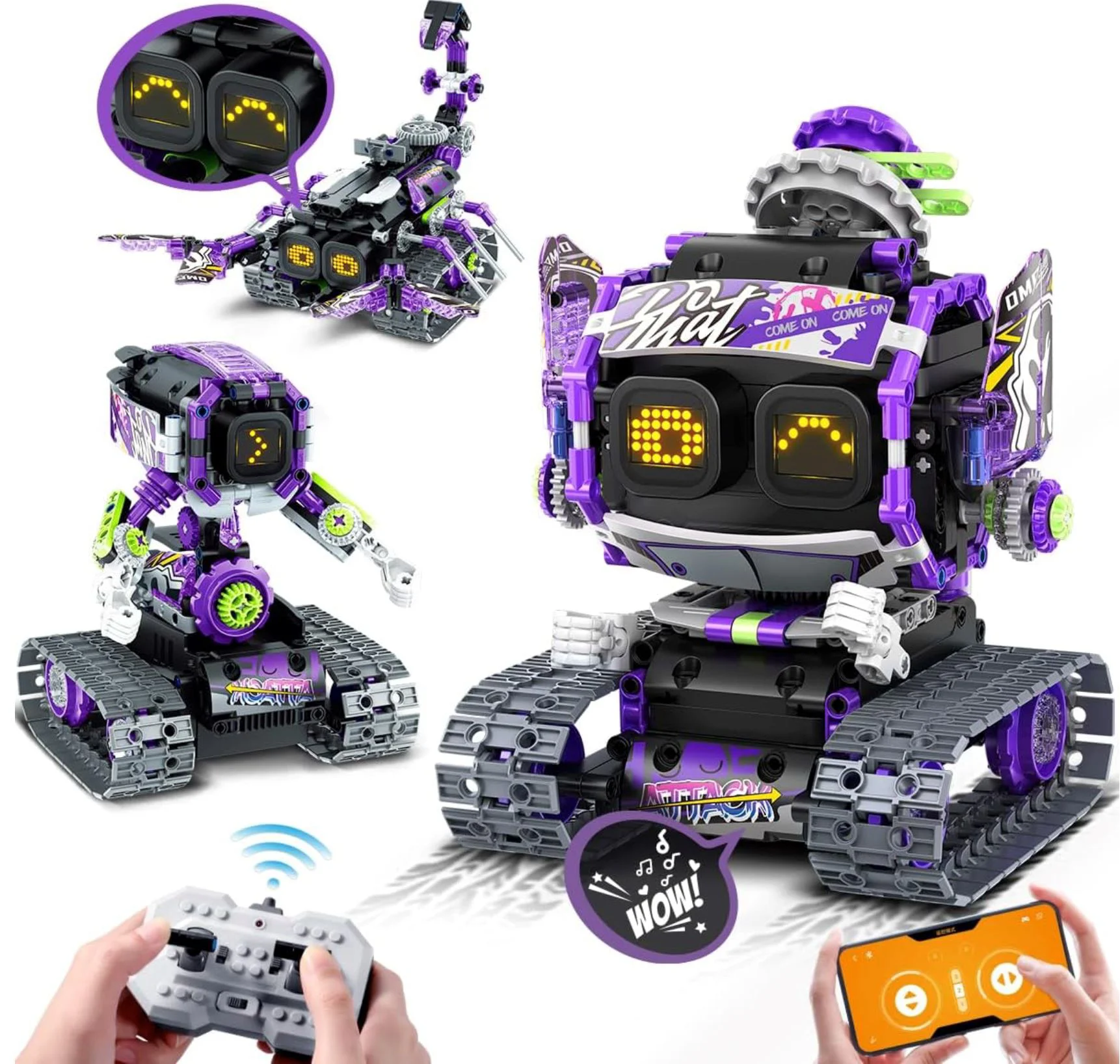 Set de construcie 3 n 1 iM Master Robot transformer, cu telecomanda, 458 el. foto