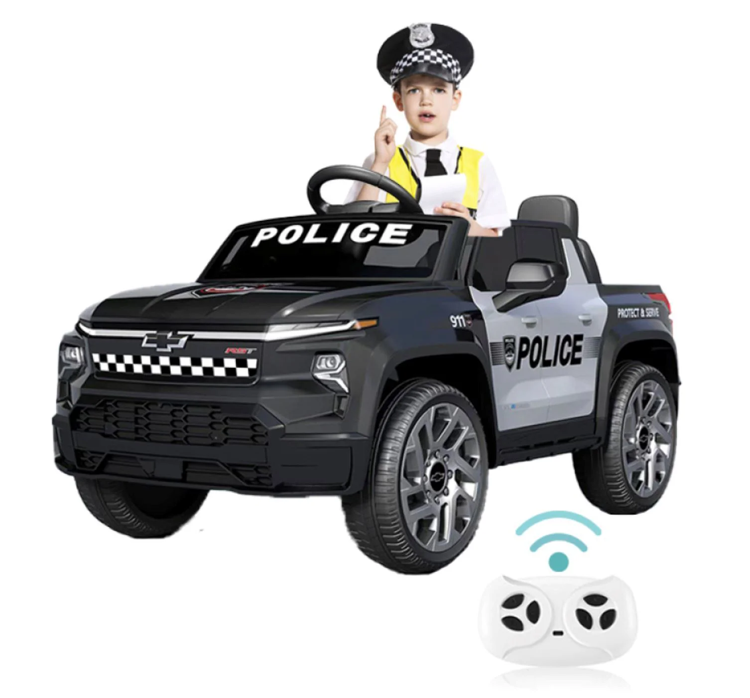 Masinuta electrica Kids car Chevrolet Silverado EV, 12V7AH, motor 550x2, roti EVA foto