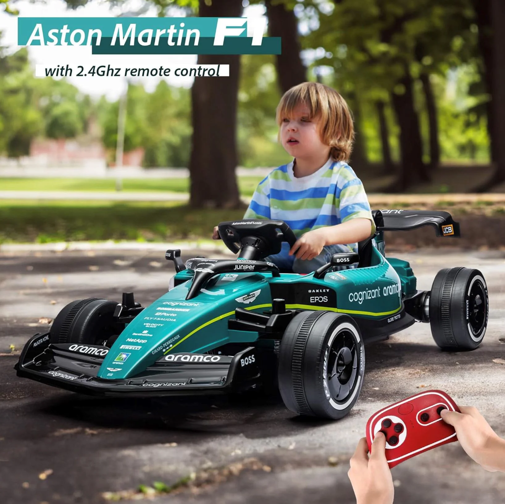 Kart electric Kids car Aston Martin, 12V7AH, motor 550x2, roti EVA foto