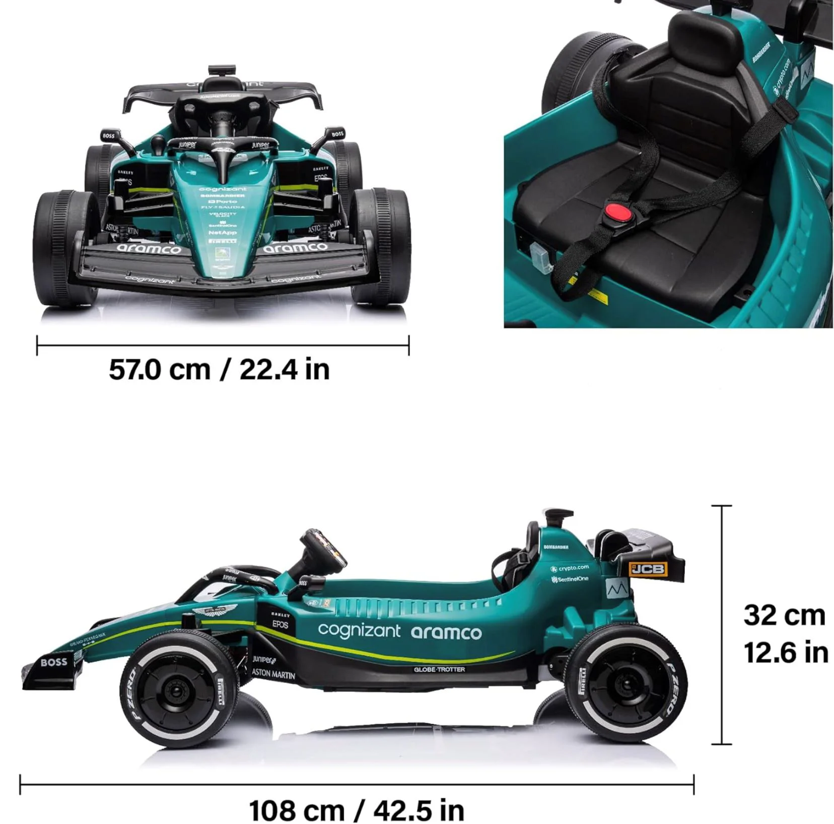 Kart electric Kids car Aston Martin, 12V7AH, motor 550x2, roti EVA foto