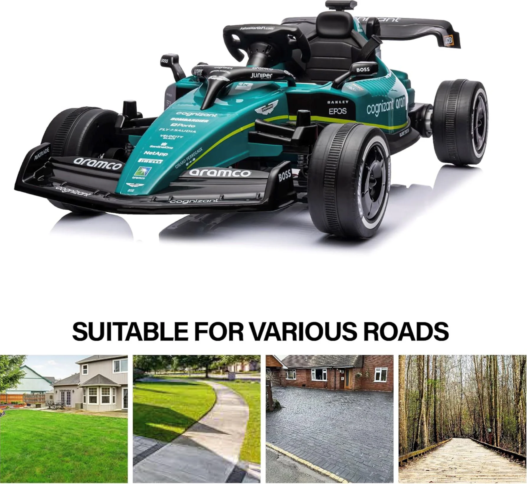 Kart electric Kids car Aston Martin, 12V7AH, motor 550x2, roti EVA foto