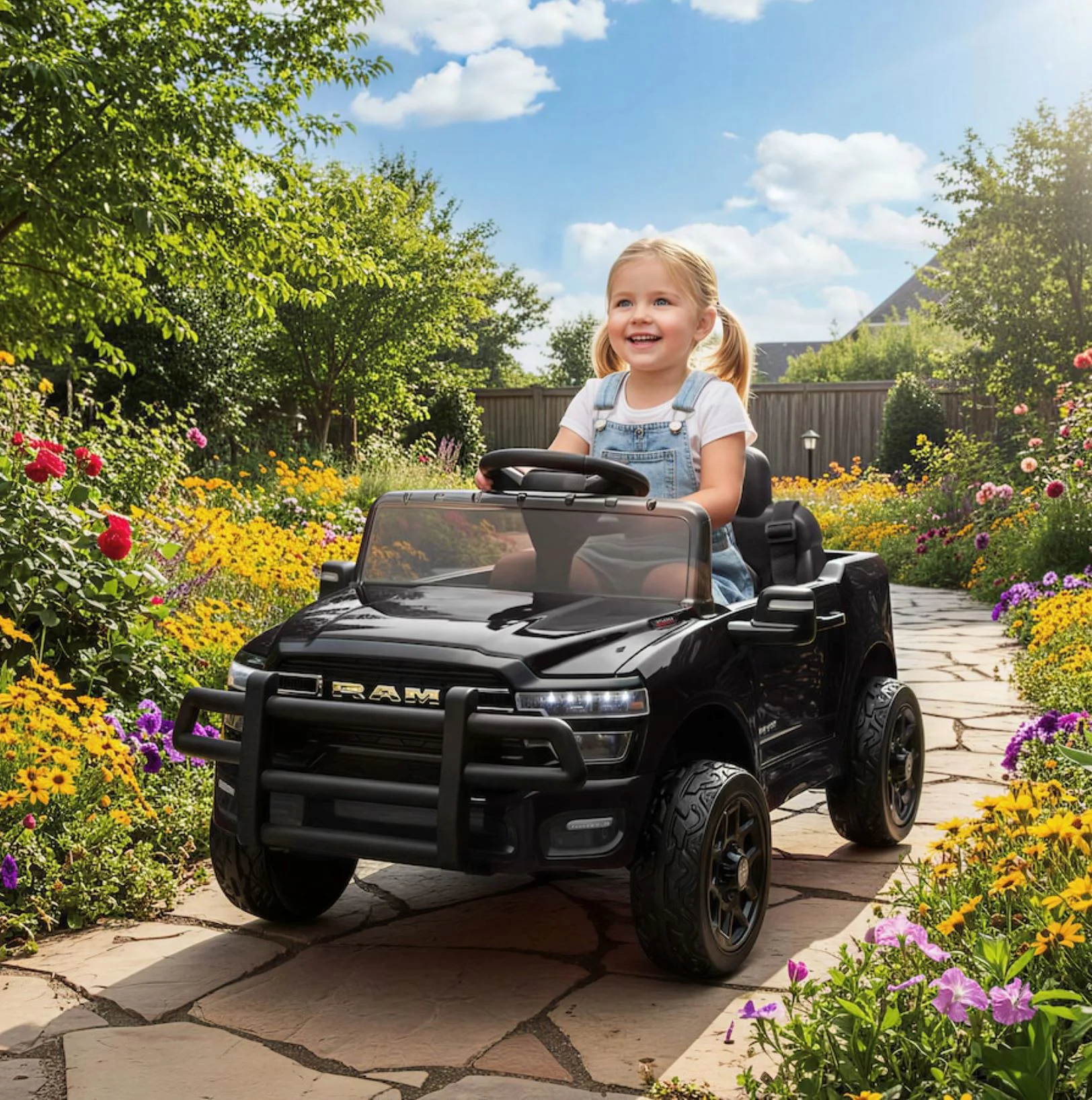 Электромобиль Kids Car Dodge Ram 3500, 12V7AH, мотор 390x2, колеса EVA foto