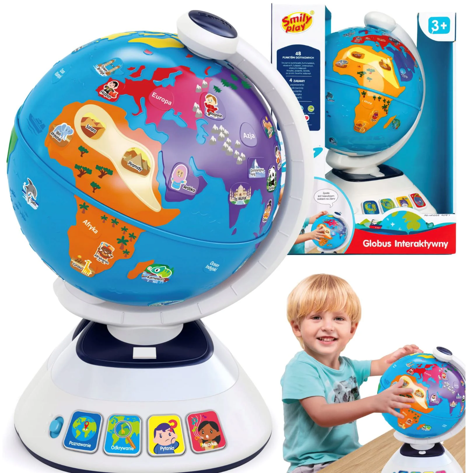 Интерактивная игрушка Hola Toys Глобус, Коснись и открой мир foto