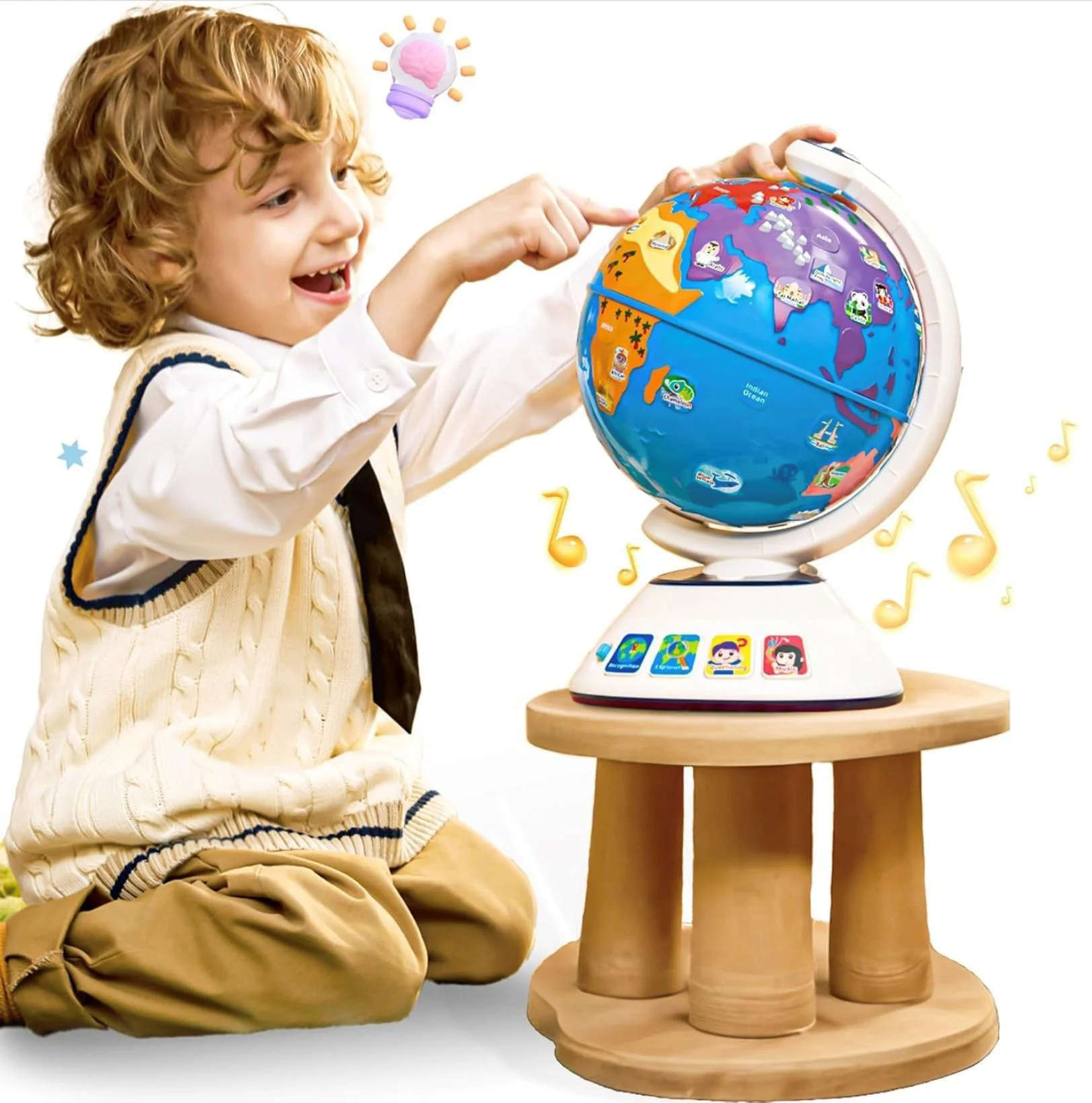 Интерактивная игрушка Hola Toys Глобус, Коснись и открой мир foto