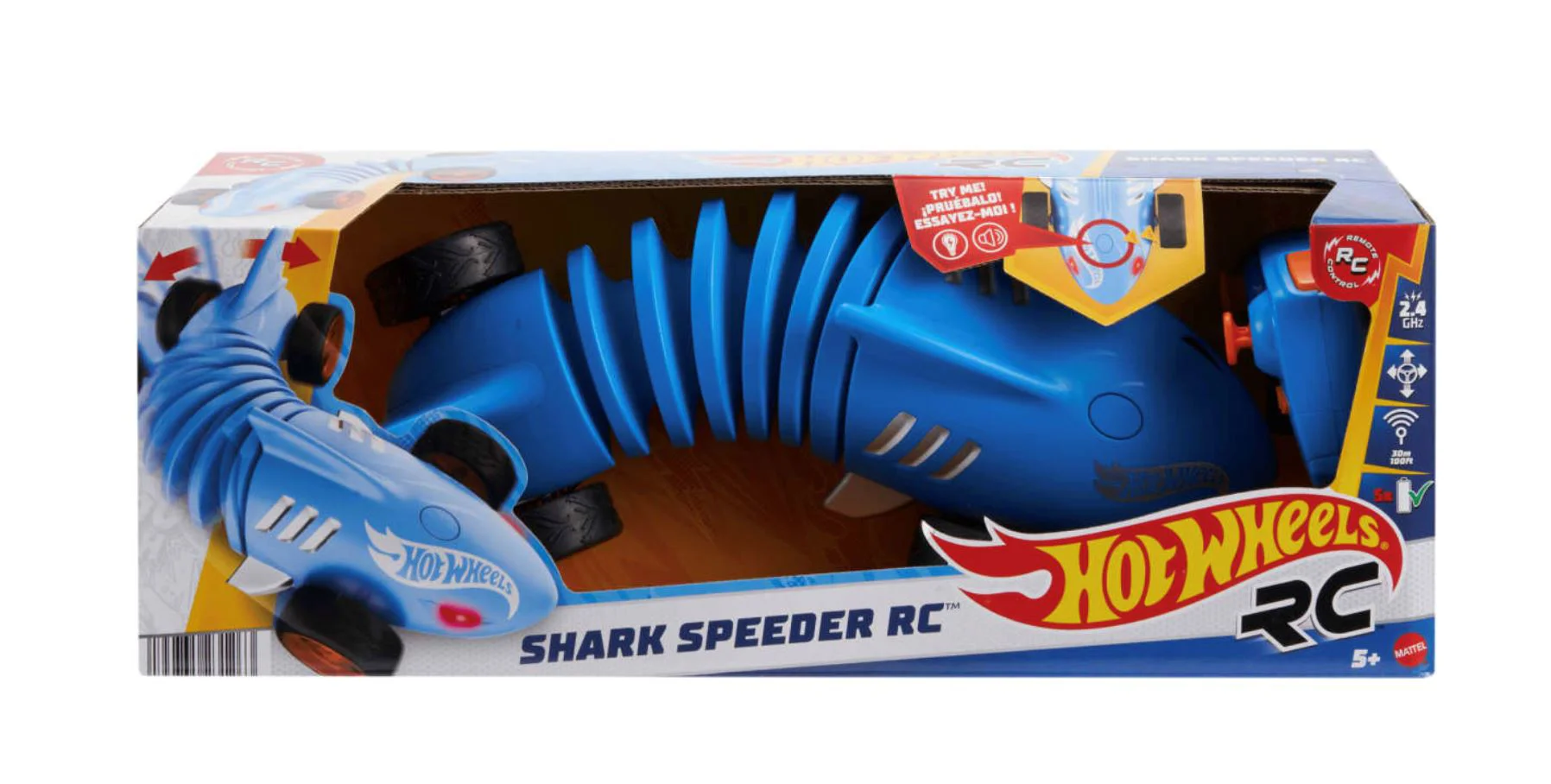 Jucarie interactiva Hot Wheels cu telecomanda, Shark Speeder foto