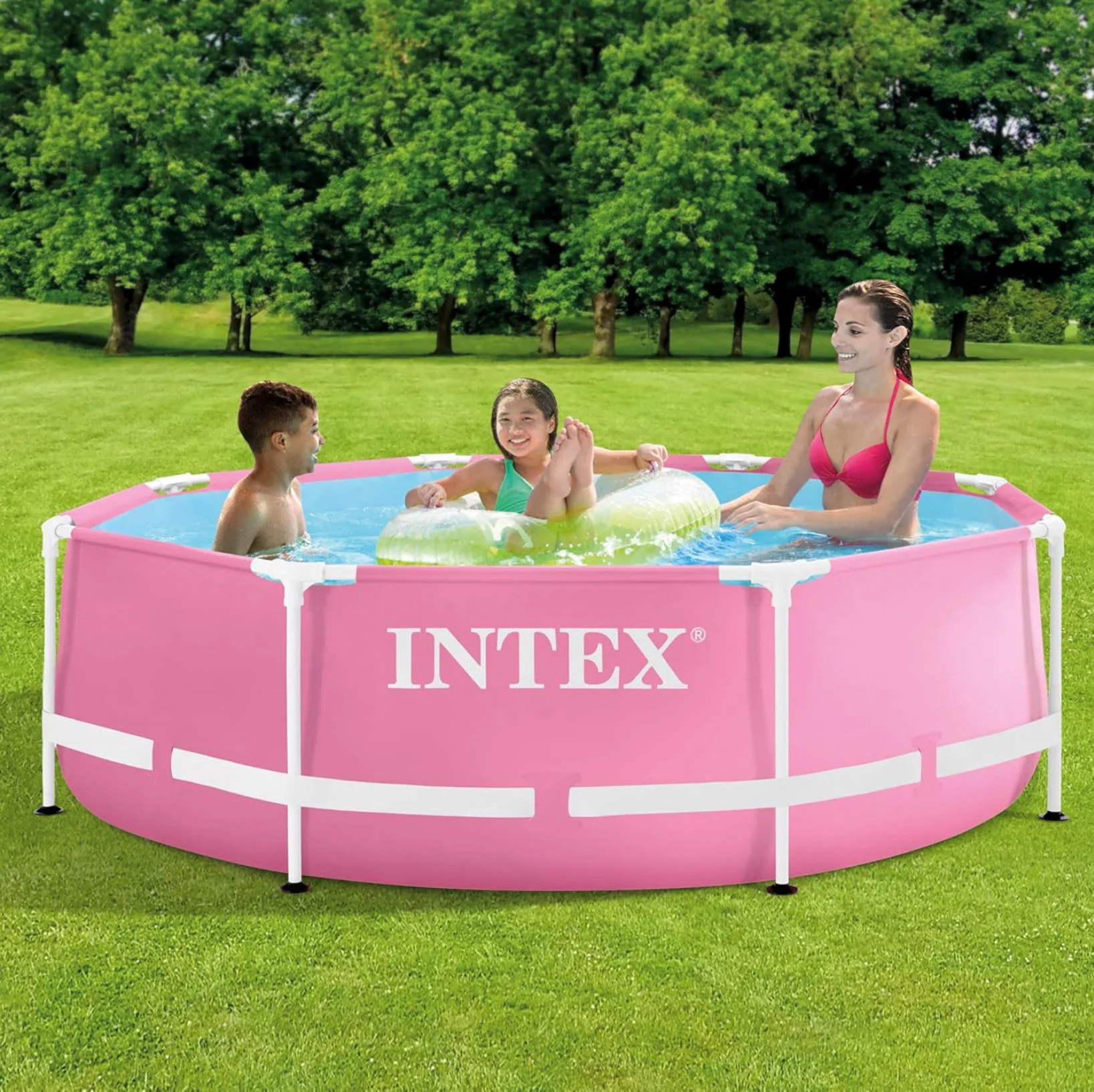 Piscina INTEX Roz cadru metalic, 244х76сm, 2843L foto