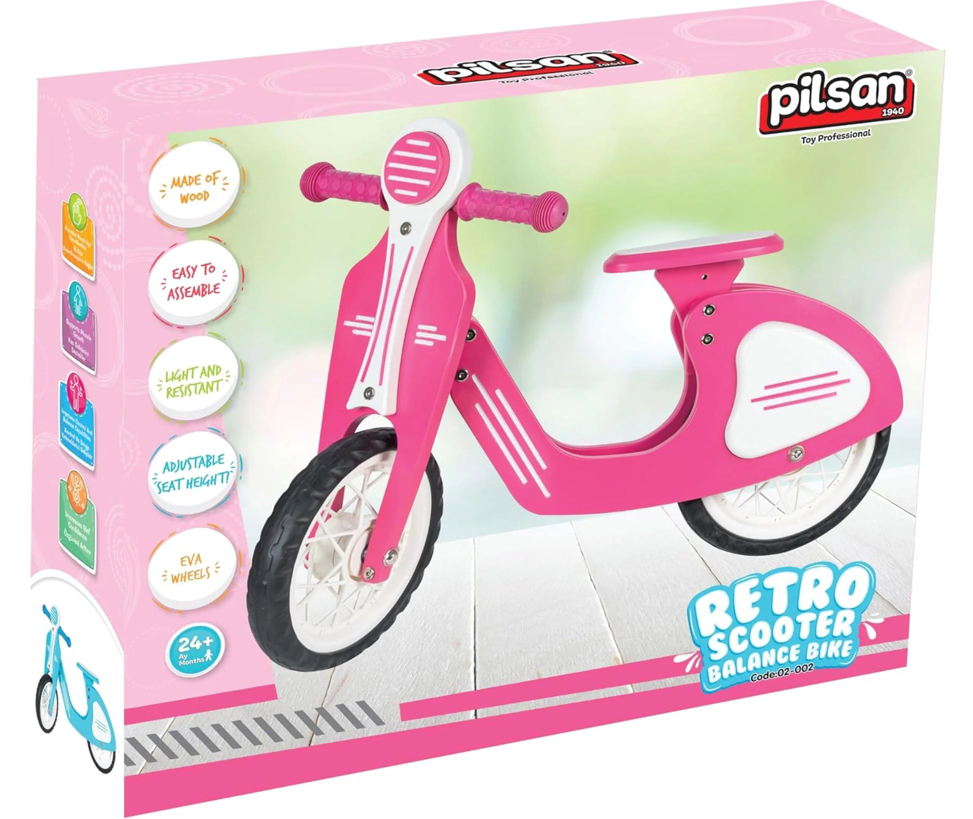 Retro bicicleta Pilsan fara pedale, cu roti EVA foto