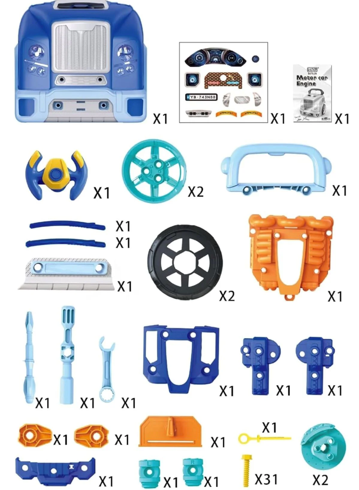 Игровой набор Essa Toys Мой первый автомеханик, 59 эл. foto