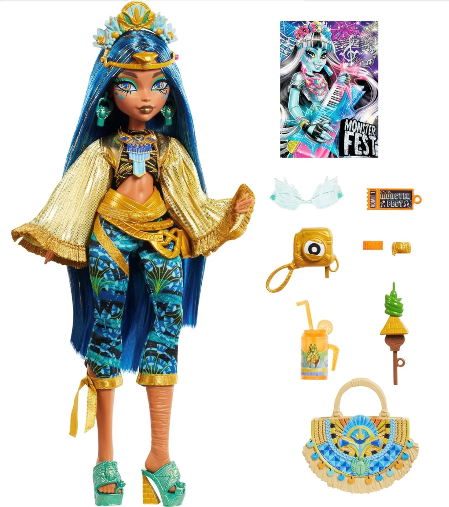Set de joaca Barbie Cleo De Nile si Monster Fest, cu accesorii foto
