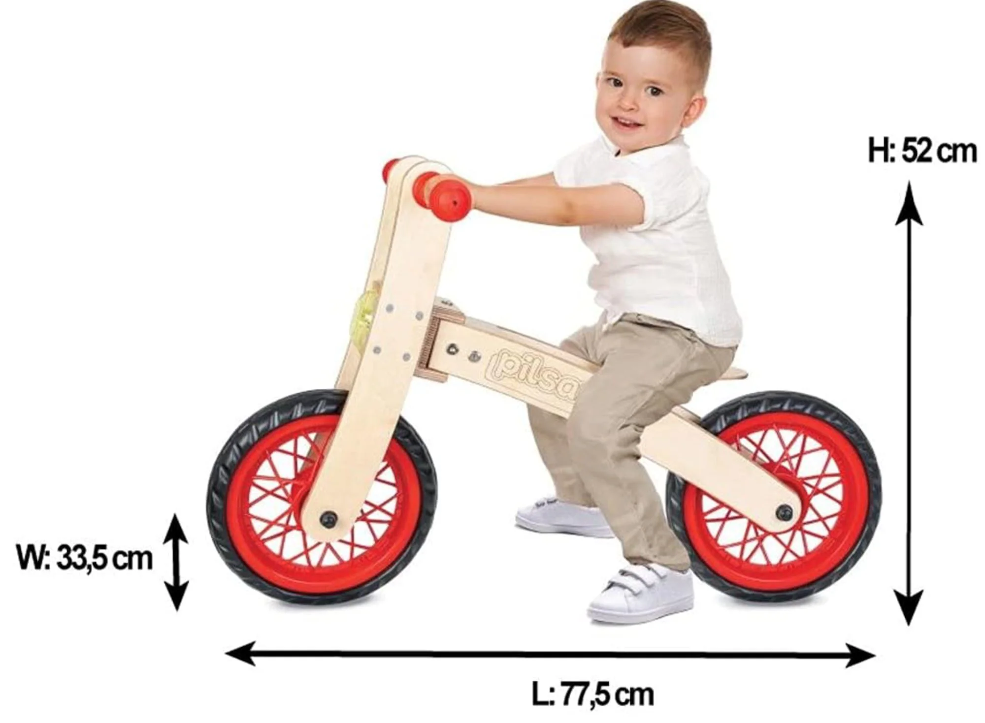 Jucarie din lemn Pilsan Bicicleta de echilibru pentru copii, Free Style foto