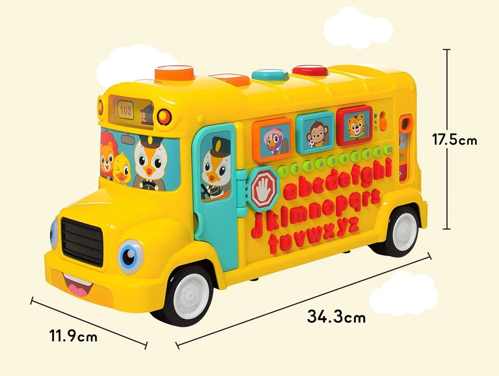 Jucarie educativa Hola Toys Autobuz scolar foto