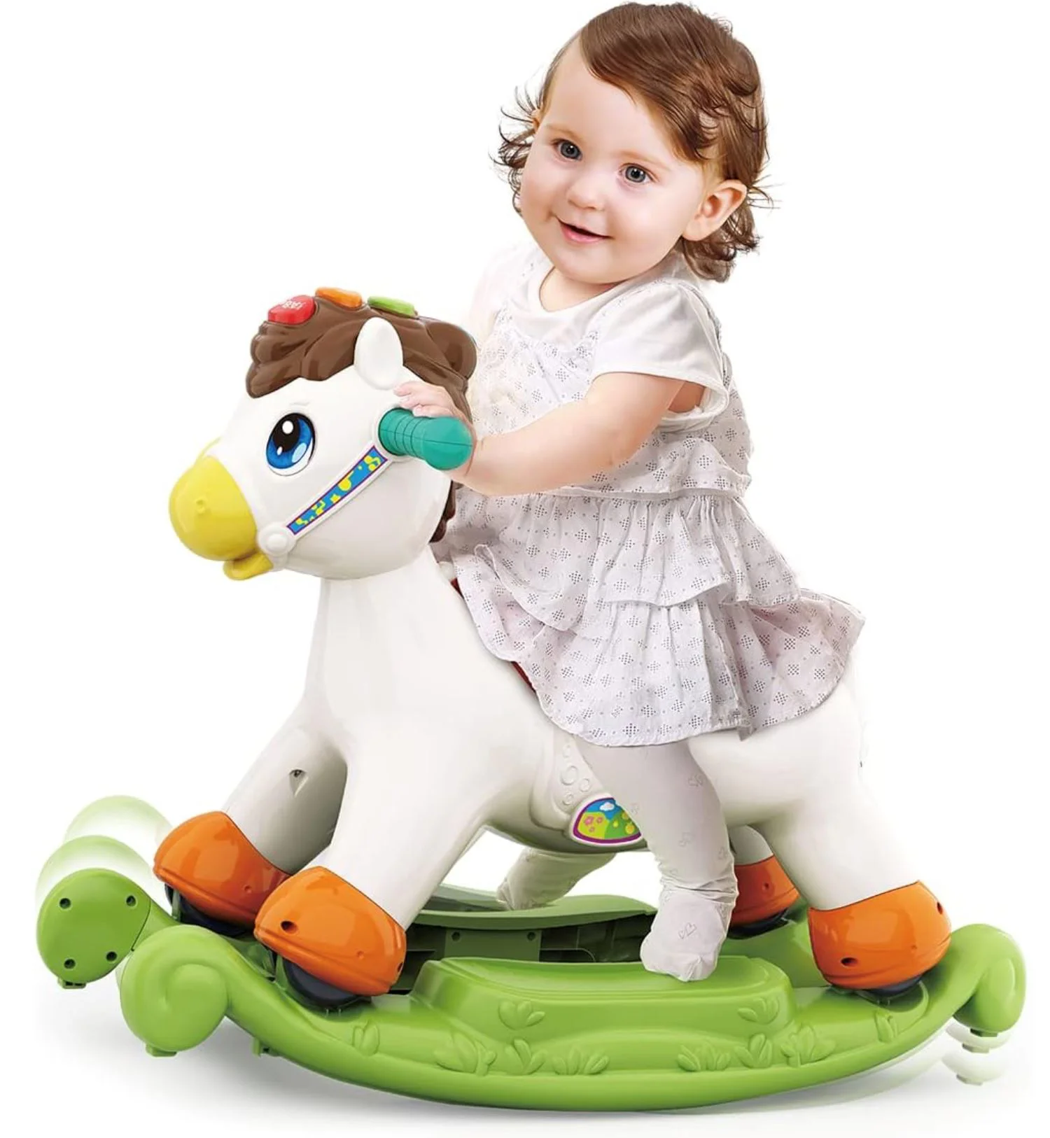 Качалка 2 в 1 Hola Toys Пони для верховой езды foto