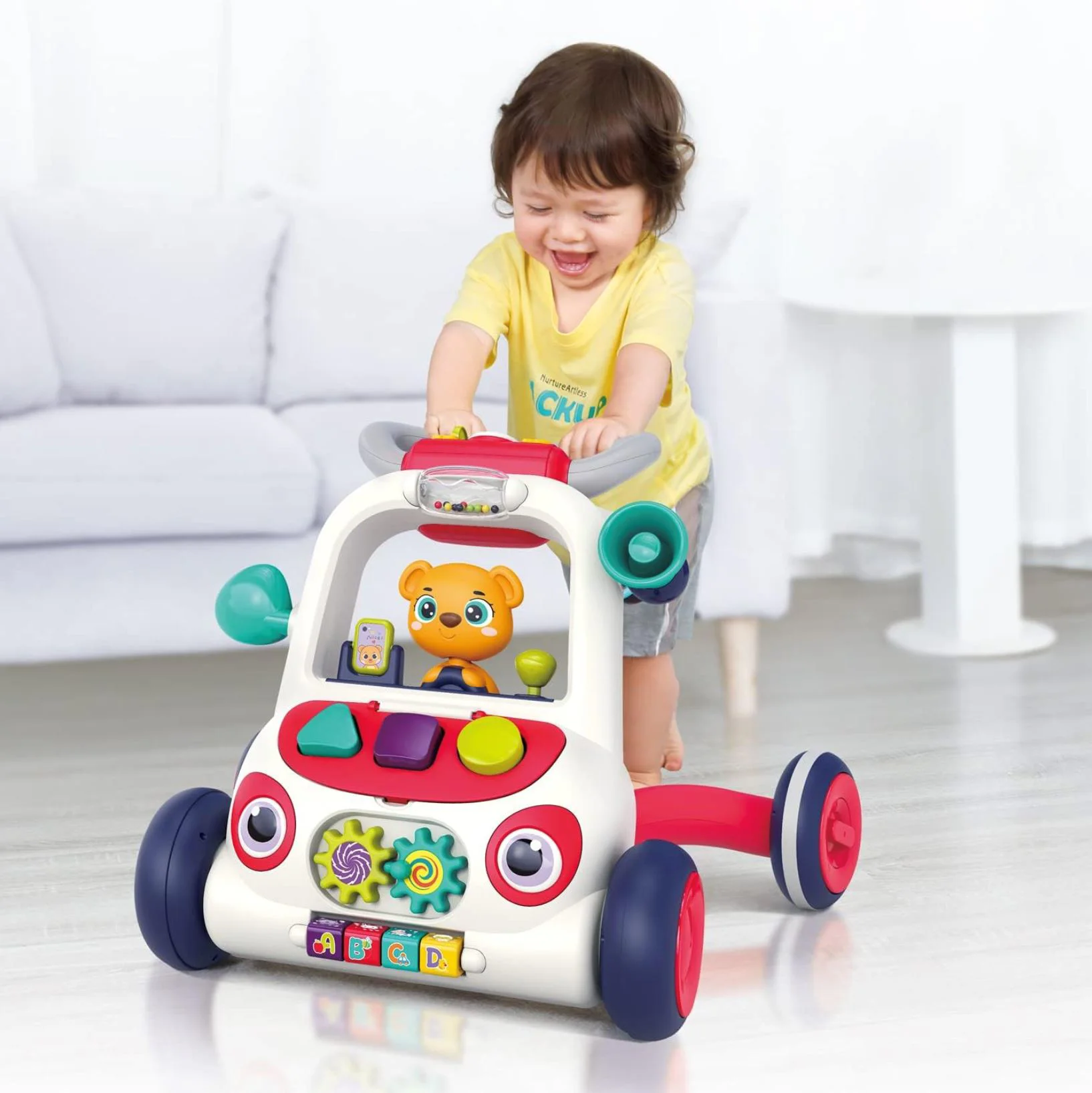 Ходунок Hola Toys Мишка с музыкой и светом foto