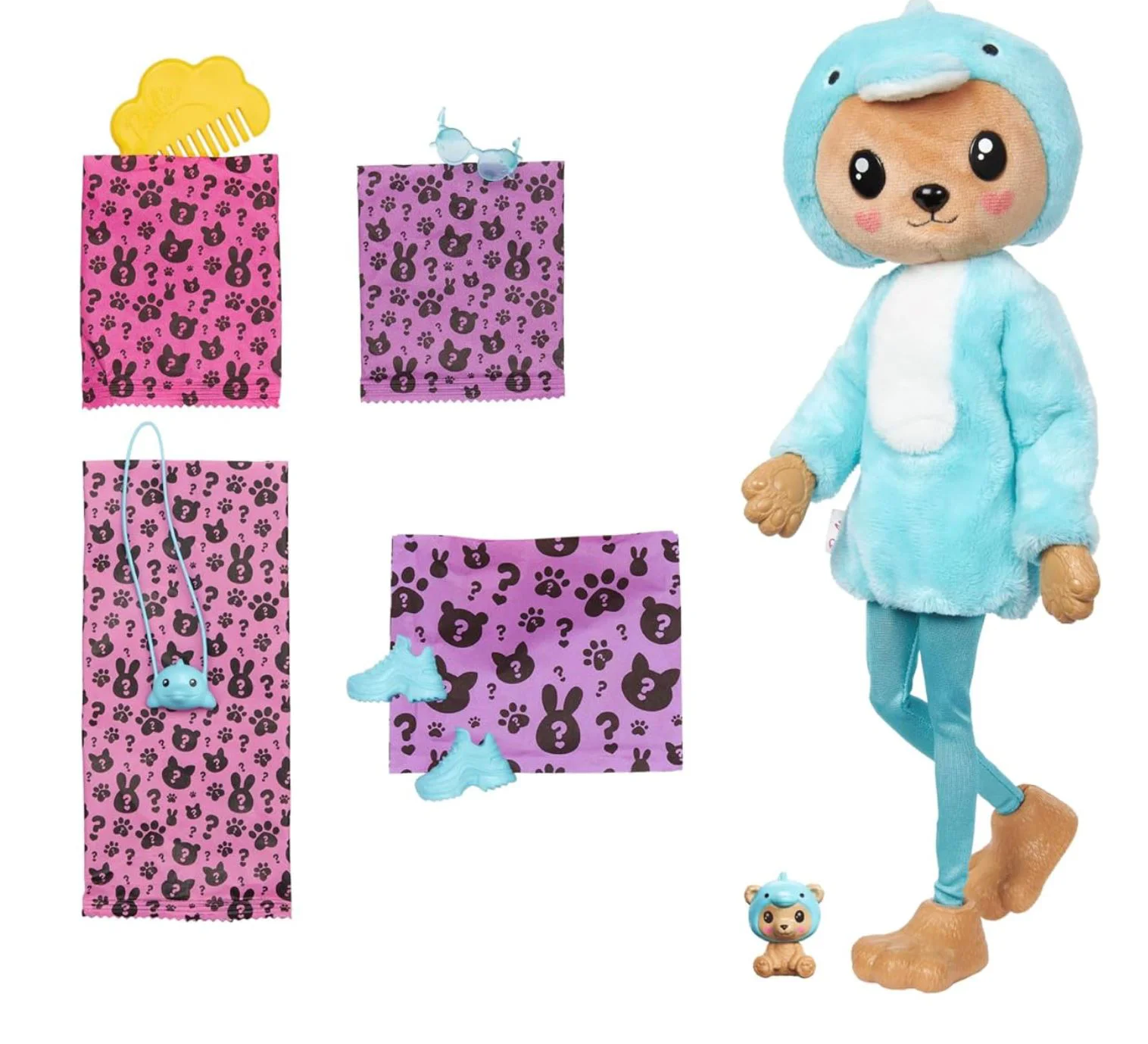 Papusa Barbie Cutie Reveal in costum de urs foto