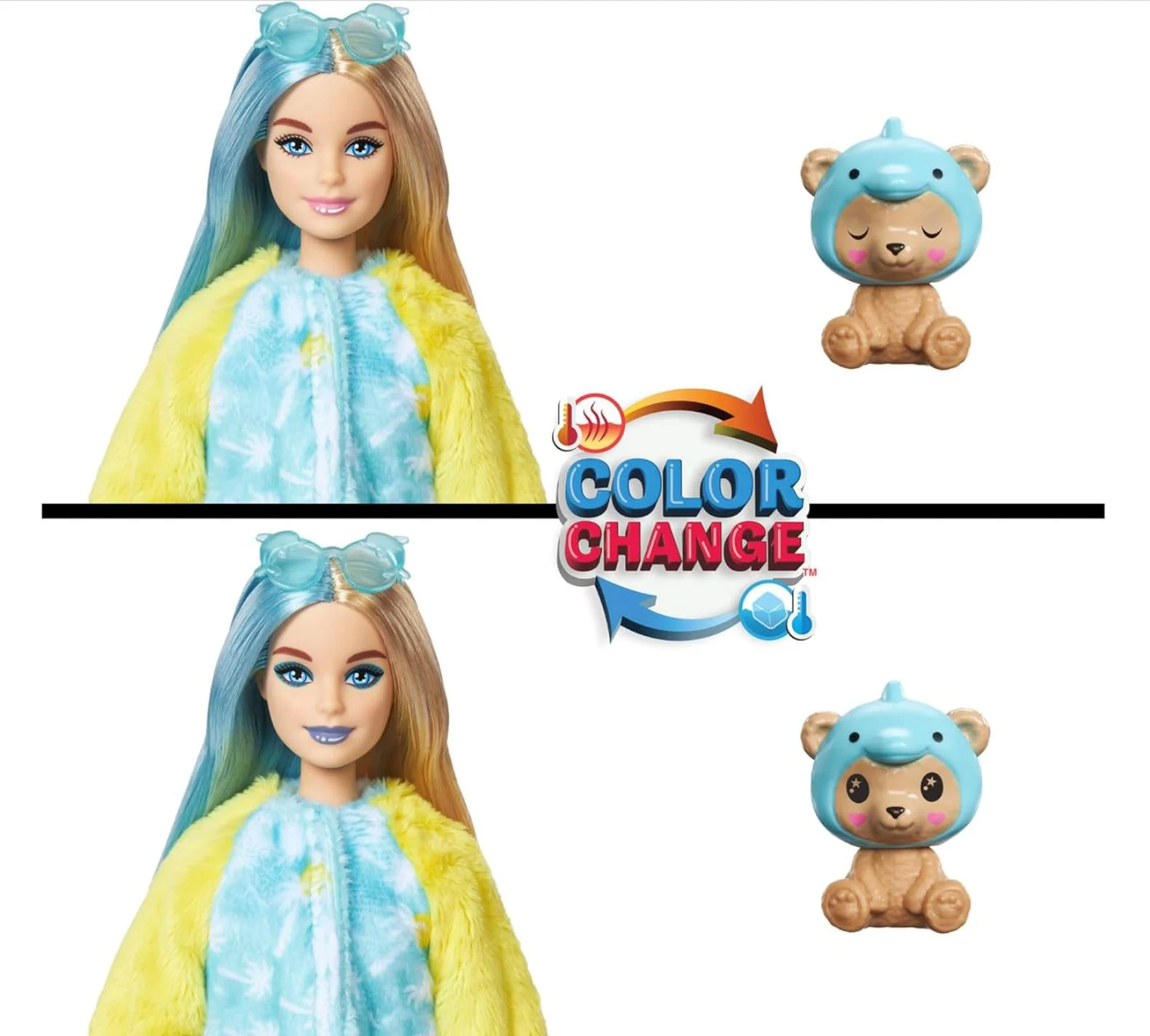 Papusa Barbie Cutie Reveal in costum de urs foto