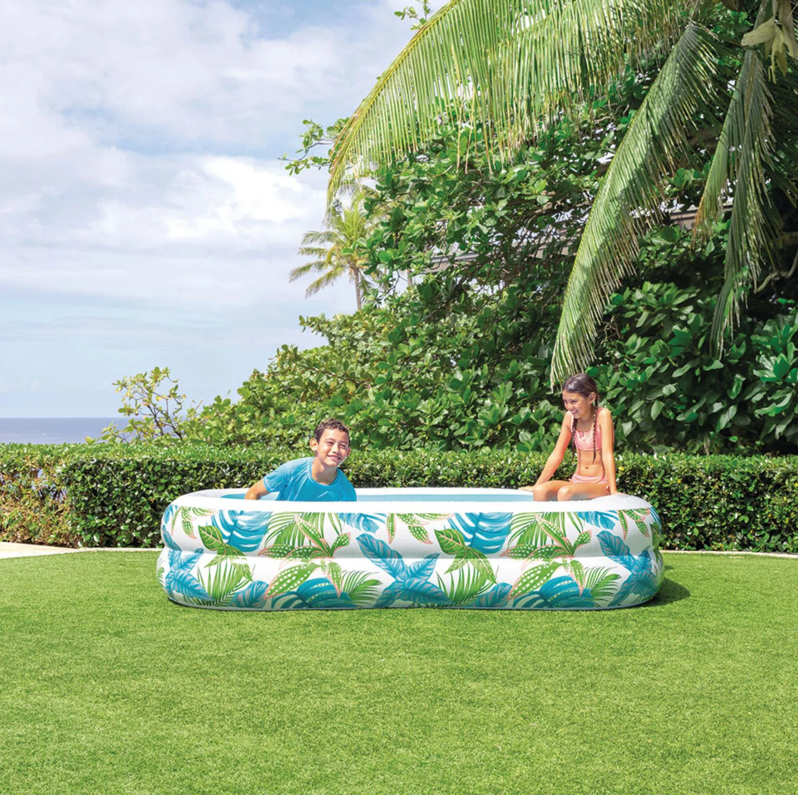Piscina INTEX de familie, Tropical swim center, 229 x 152 x 48 cm, 600l foto