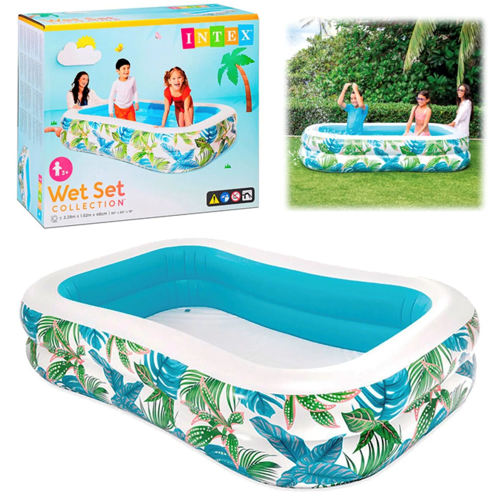 Piscina INTEX de familie, Tropical swim center, 229 x 152 x 48 cm, 600l foto