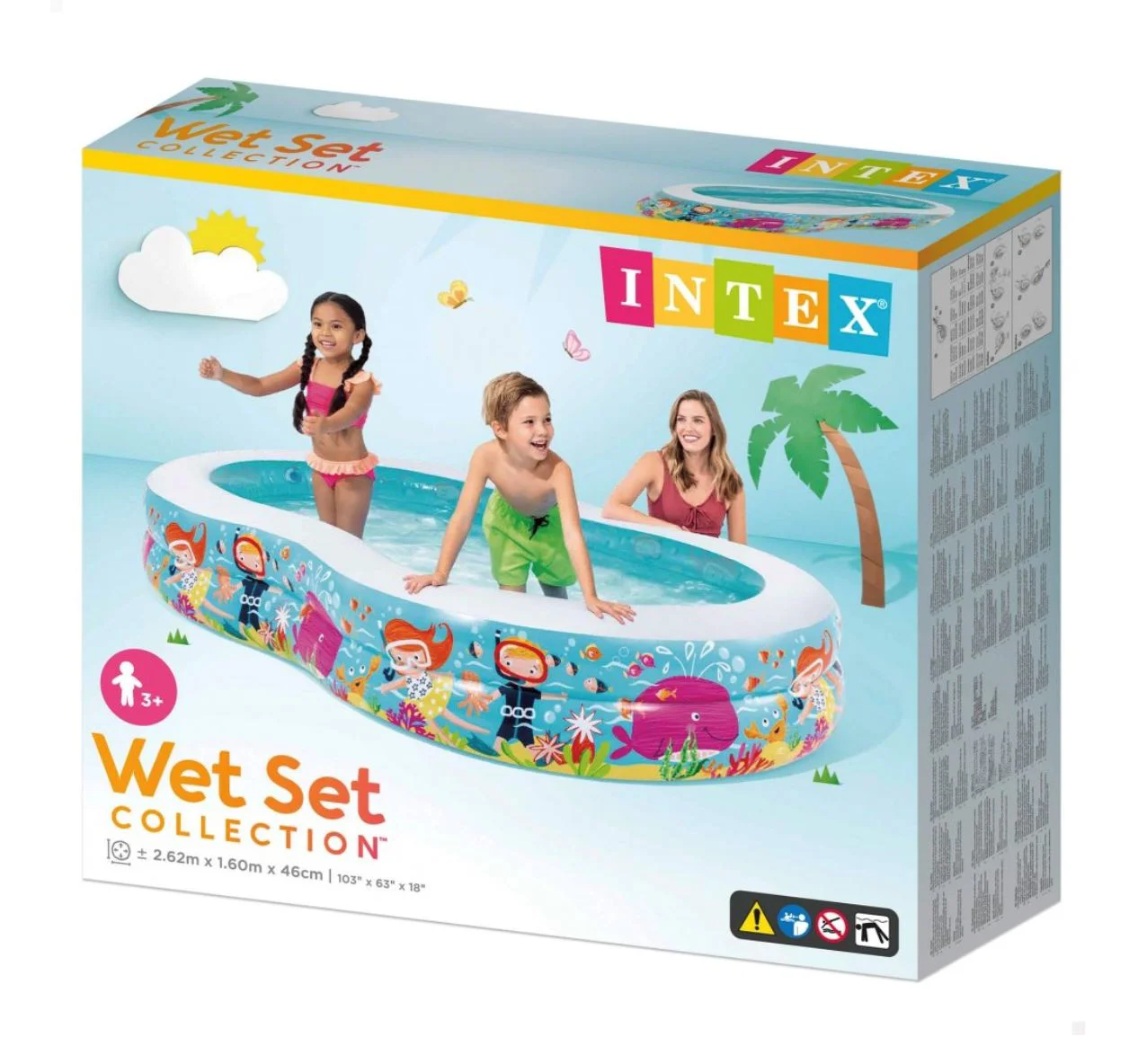 Piscina INTEX de familie, Tropical swim center, 229 x 152 x 48 cm, 600l foto